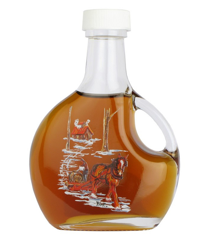 Bouteille à Sirop D'érable Avec Support Inox - 200ml | Design Pratique Pour Pancakes, Gaufres | écoulement Précis