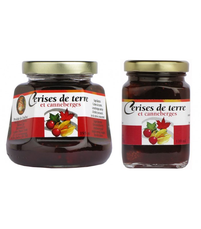 Confiture de cerise de terre et canneberge Confiture de cerise de terre et canneberge