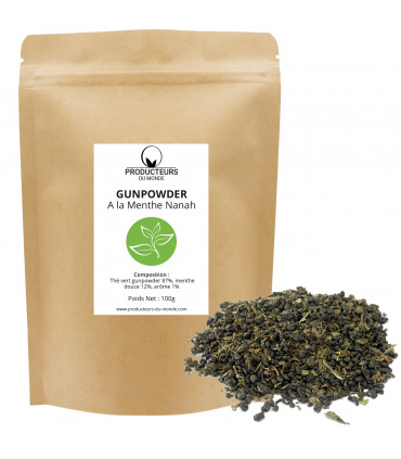 Thé Gunpowder à la menthe Nanah